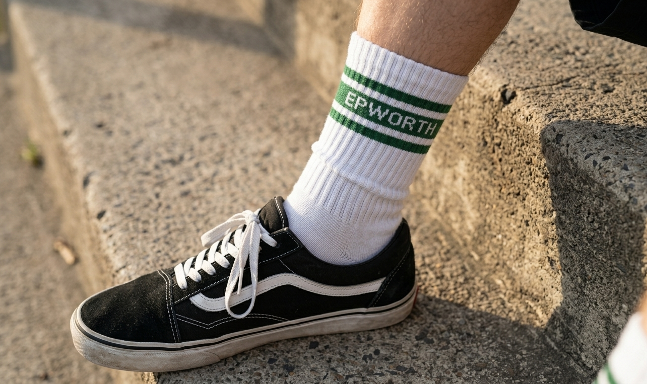 The Court Sock - White